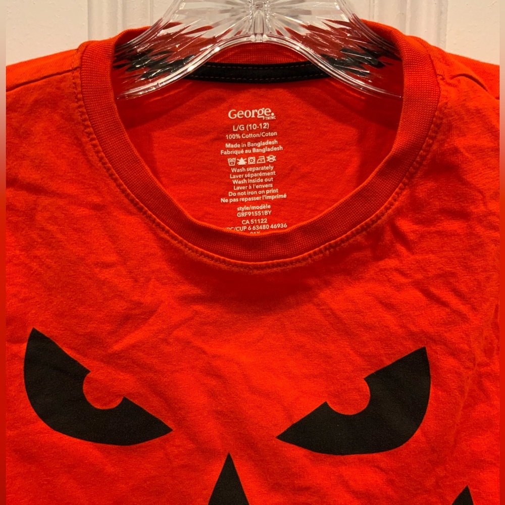 Jack-o’-lantern Halloween George Long Sleeve T-Shirt- Size L (10-12) - Picture 3 of 3